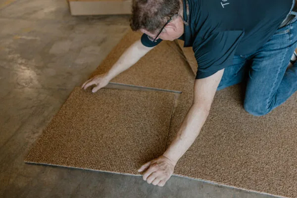 Carpet tiles for basements and bonus rooms